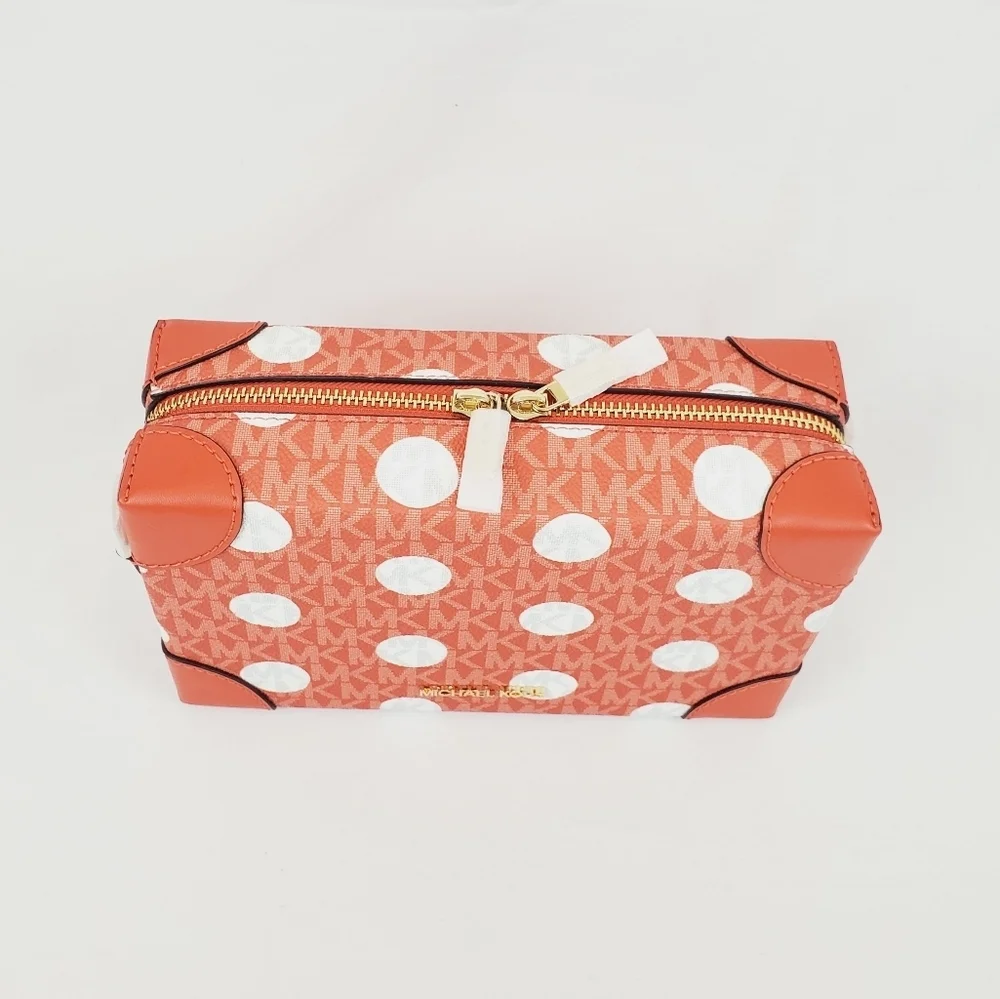 Michael Kors Jeanie Polk Dot Signature Logo Trunk Crossbody Bag